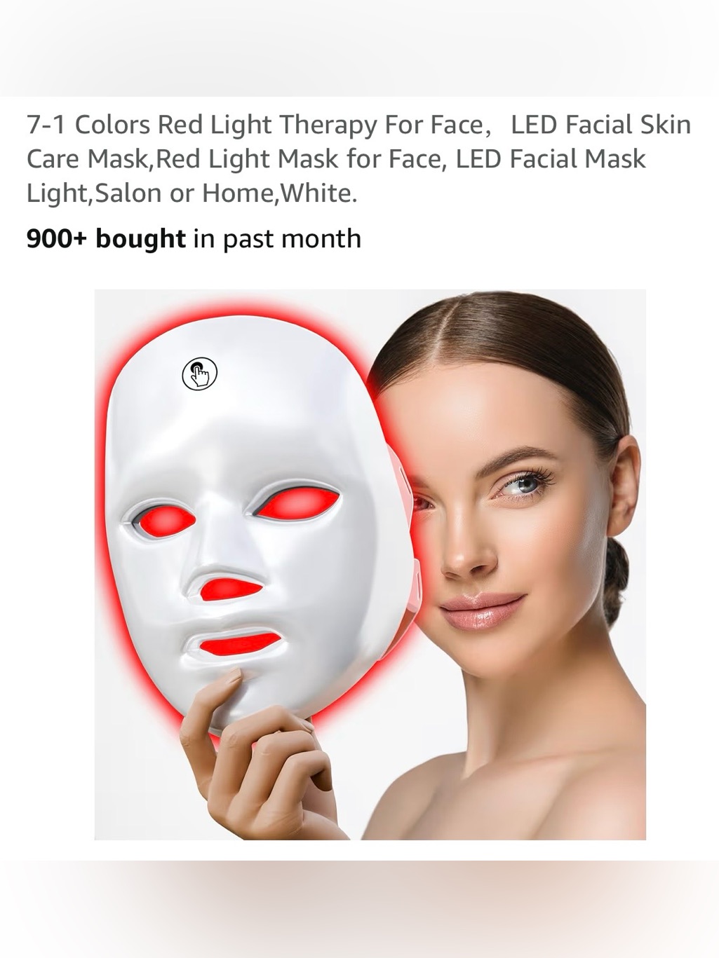 Beauty Mask Led Light Therapy Facial Nwot 15% Of 39